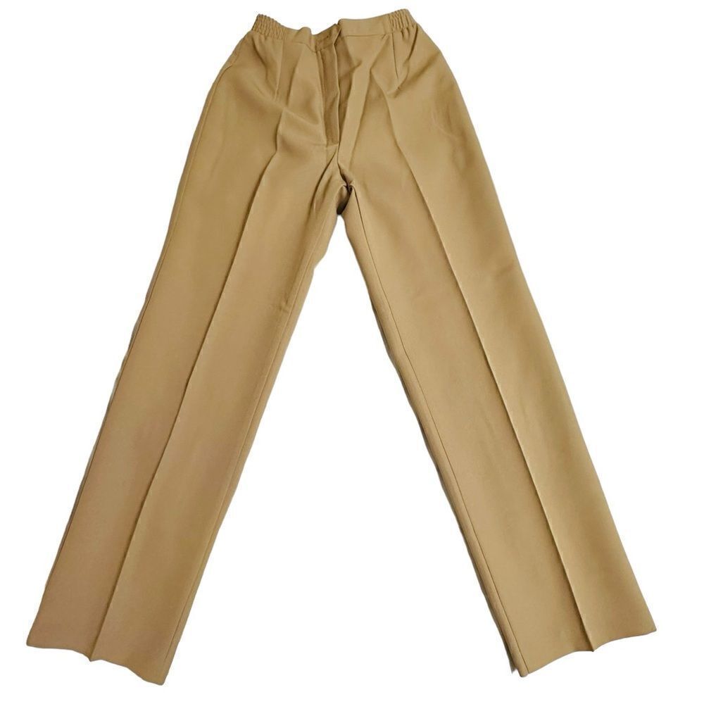 Vintage 70s E-Z Fit Beige Straight Leg High Waist Pants Size XS Short NWT